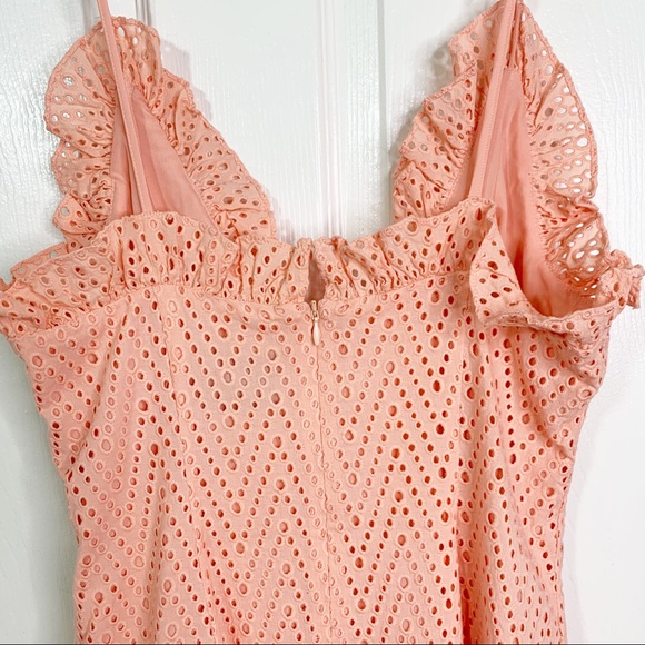 C/MEO Collective Eyelet Ruffle Midi Dress Sherbet - Picture 8 of 14